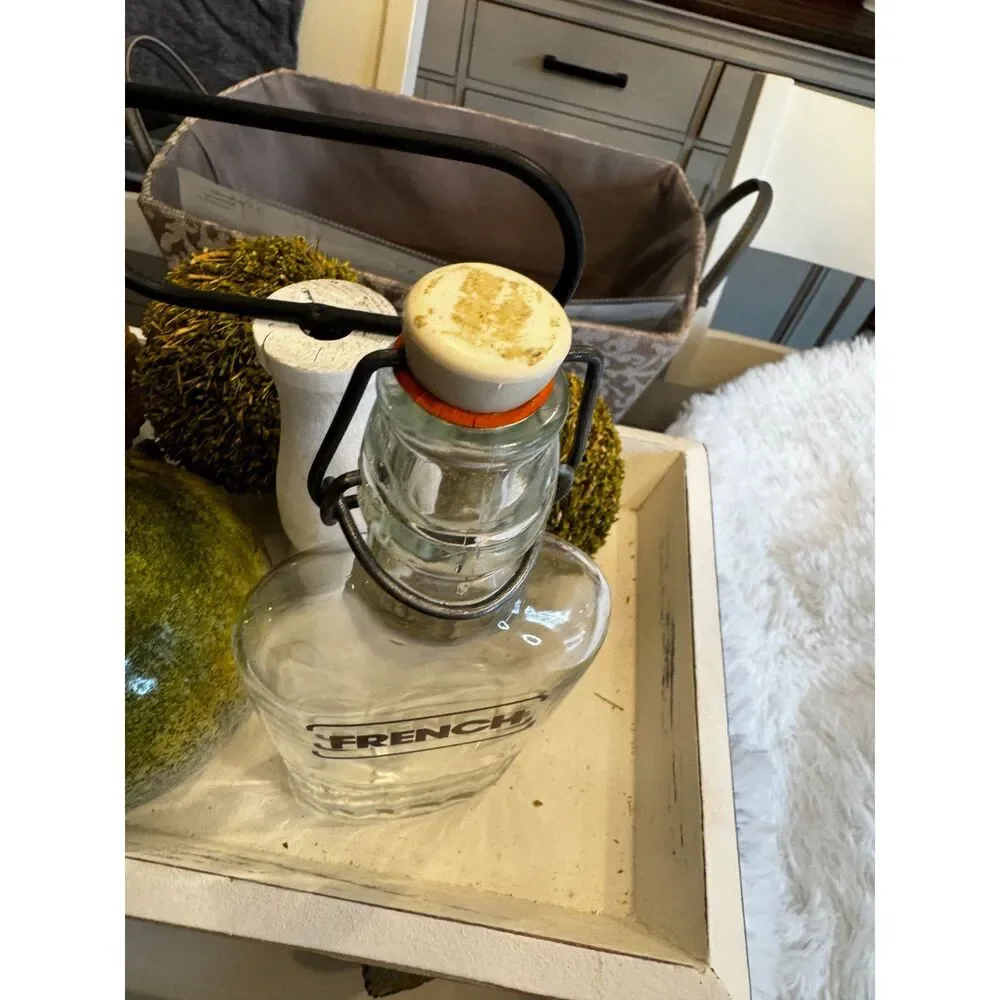 Gorgeous vintage glass bottle marked French must see